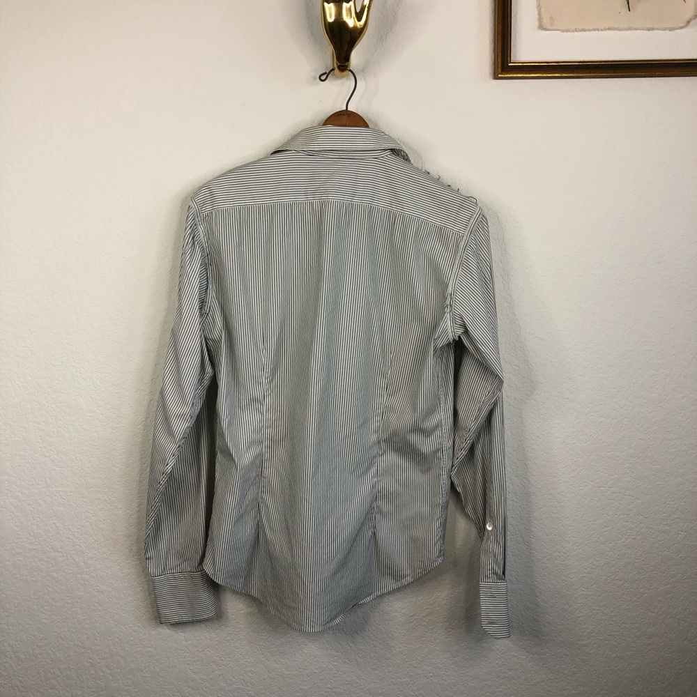 Alessandro Dell'acqua Frayed Striped Button Shirt - Picture 7 of 8